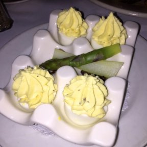 Gluten-free deviled eggs from Les Halles